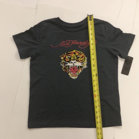 Ed Hardy T-shirt Dark grey tiger graphic excellent condition fits small- medium - Picture 2 of 8